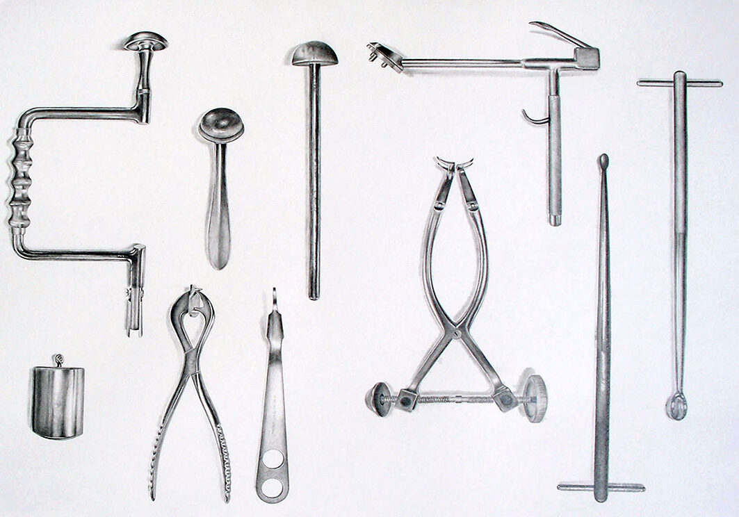   Charnley  Hip Replacement Tray, pencil 100 x 80cm
